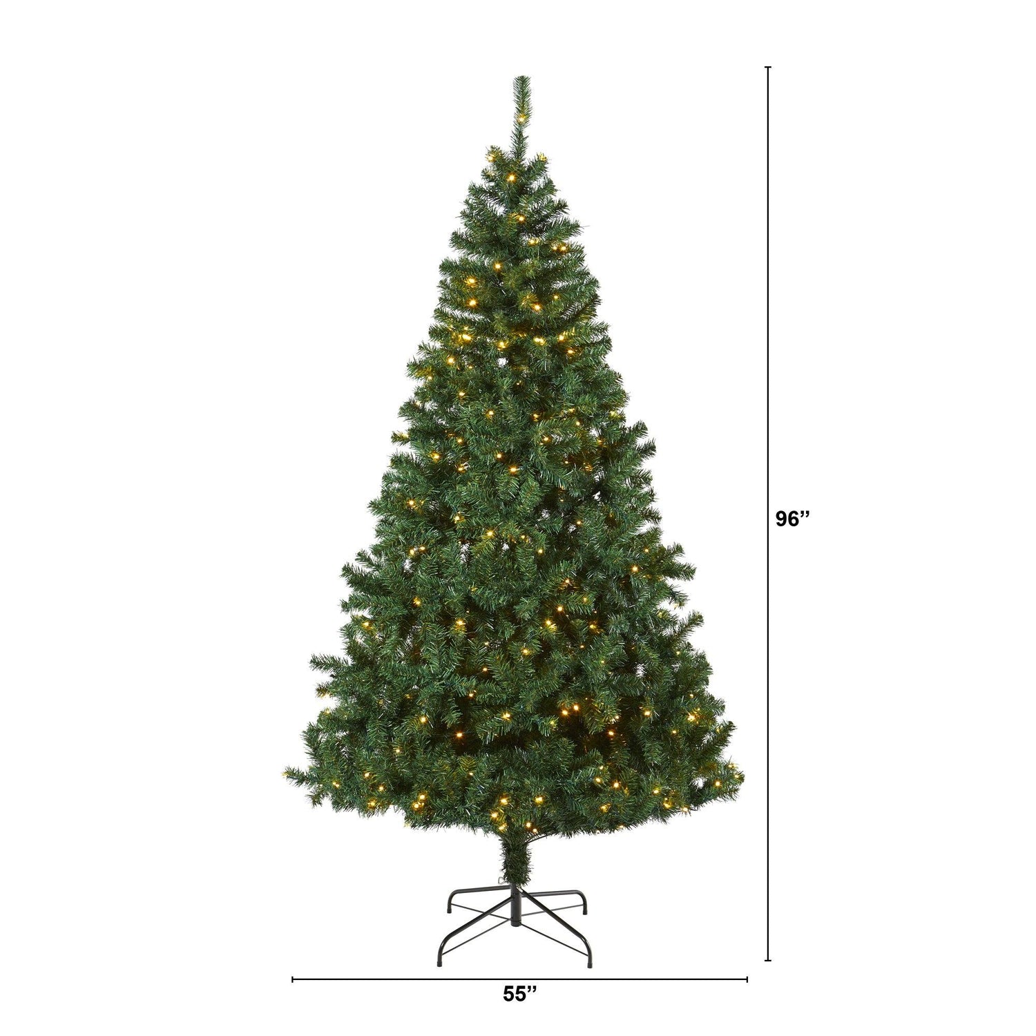 8' Northern Tip Artificial Christmas Tree with 450 Clear LED Lights