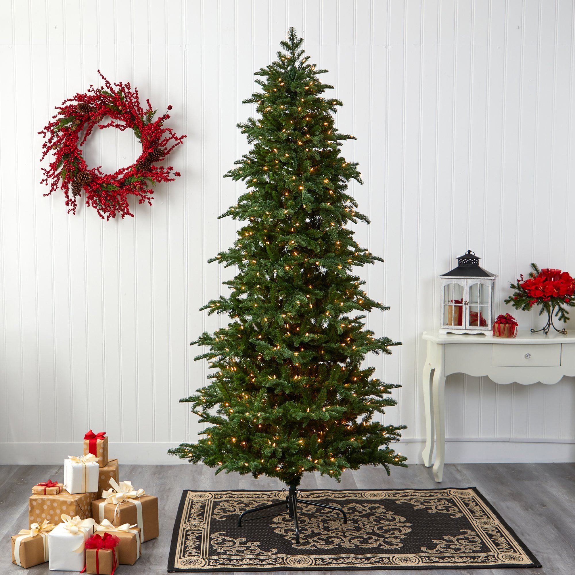 8' South Carolina Fir Artificial Christmas Tree with 650 Clear LED