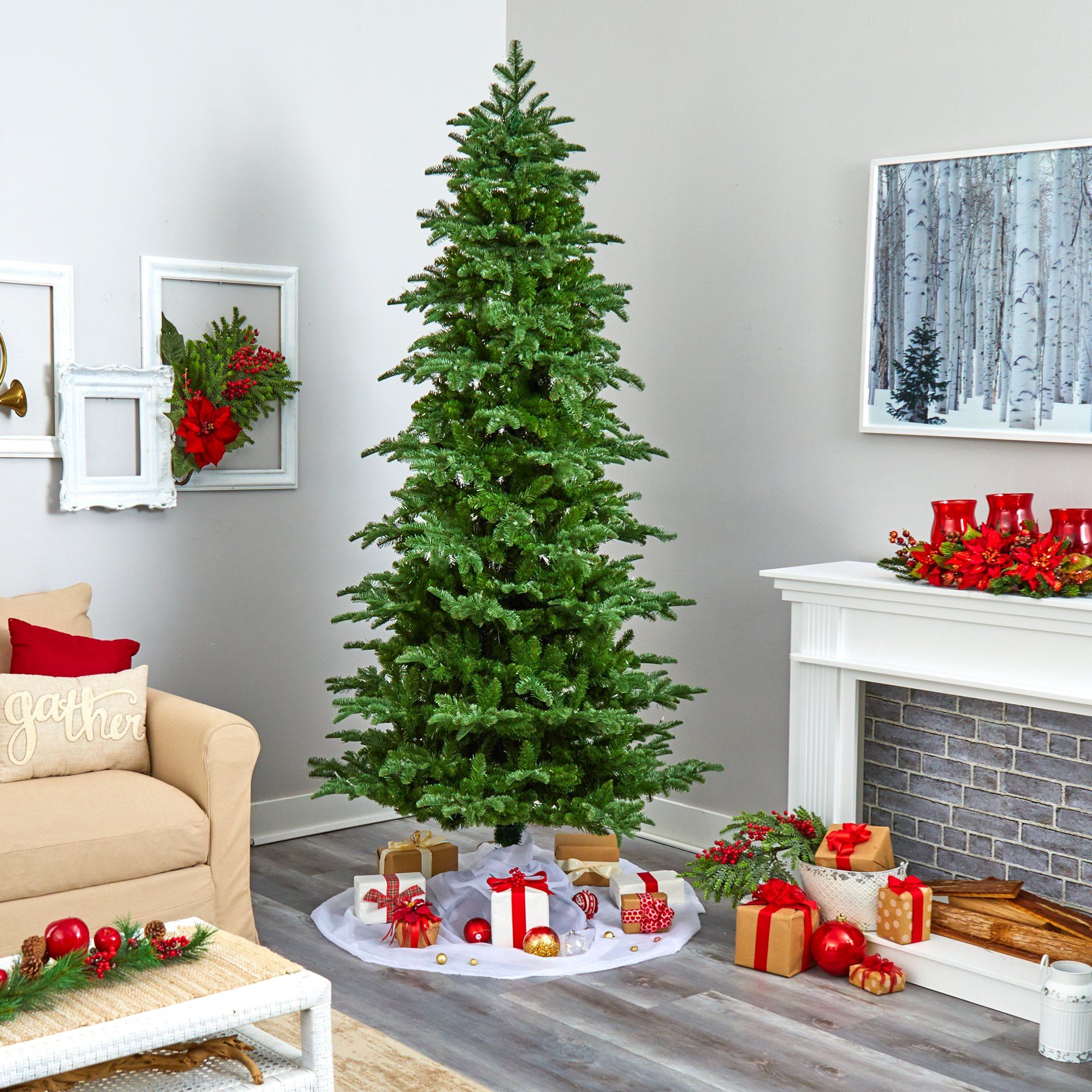 8' South Carolina Fir Artificial Christmas Tree with 650 Clear LED