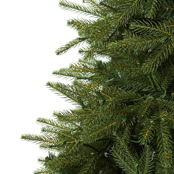 8’ Vancouver Fir “Natural Look” Artificial Christmas Tree with 700 Clear LED Lights and 3470 Bendable Branches
