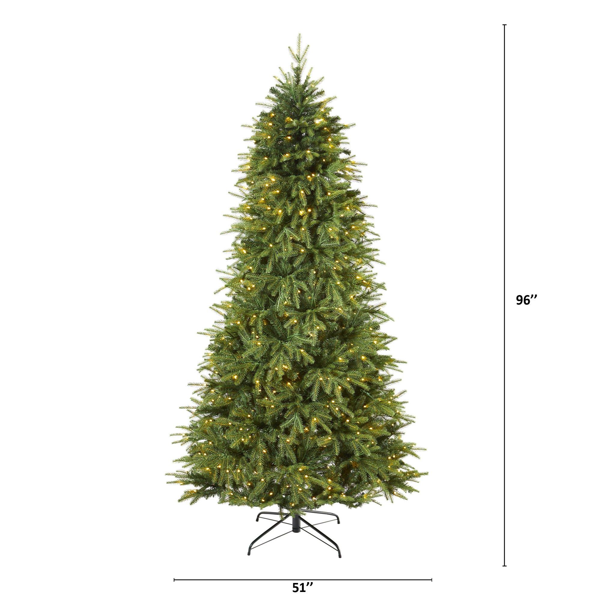8' Vancouver Fir “Natural Look” Artificial Christmas Tree with 700