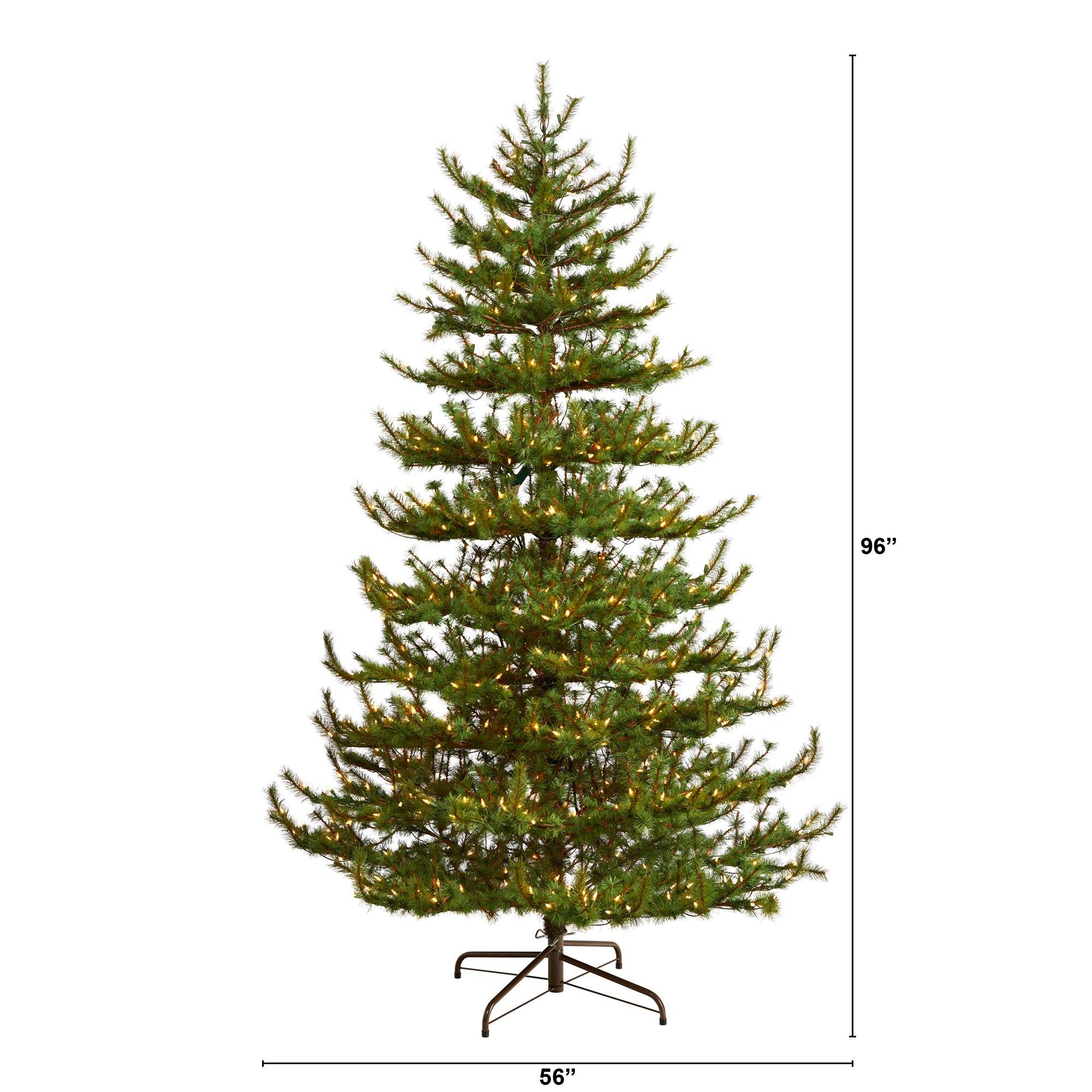 8' Vancouver Mountain Pine Artificial Christmas Tree with 650
