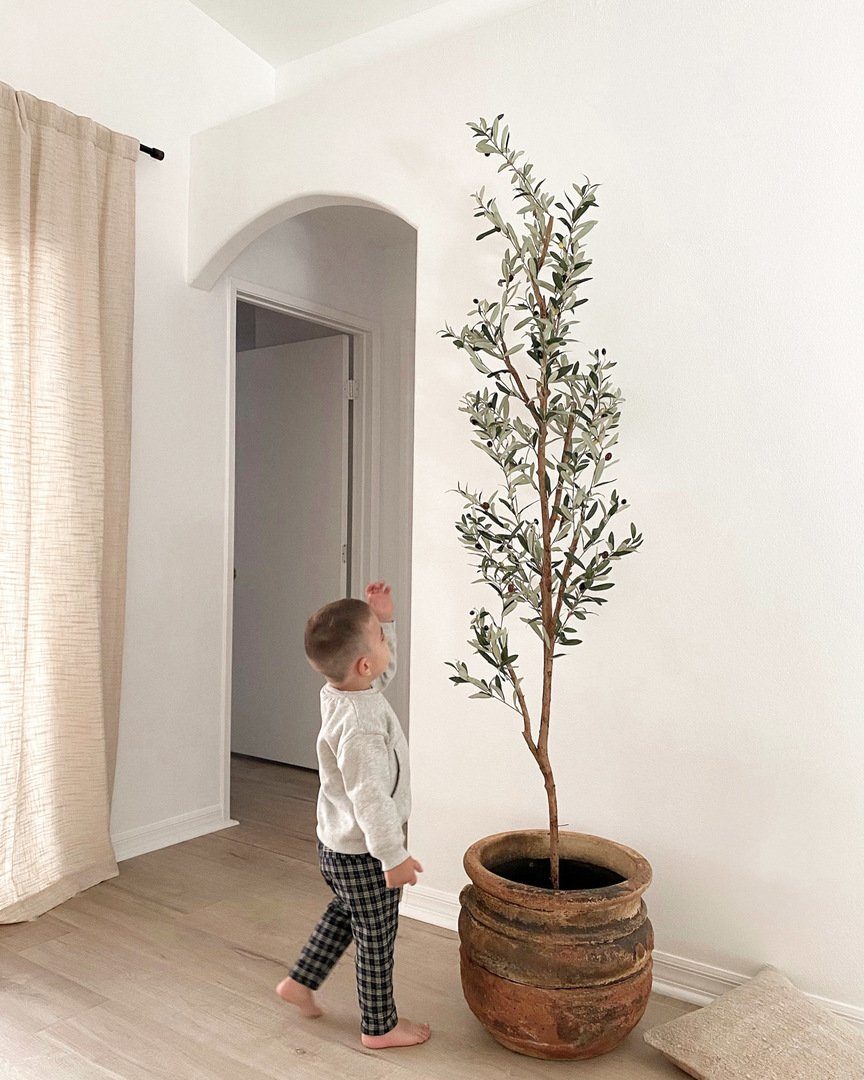 artificial plants indoor olive tree Nearly Natural 82 in. Artificial Olive Tree