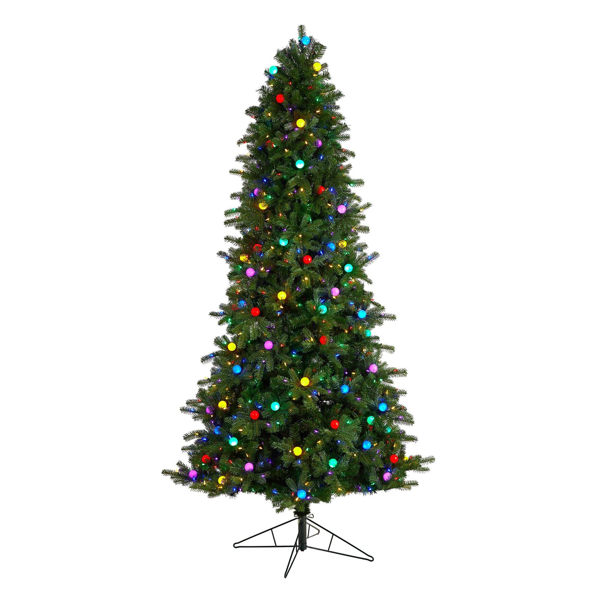 8.5' Montana Mountain Fir Tree with 800 Multi Color LED Lights and