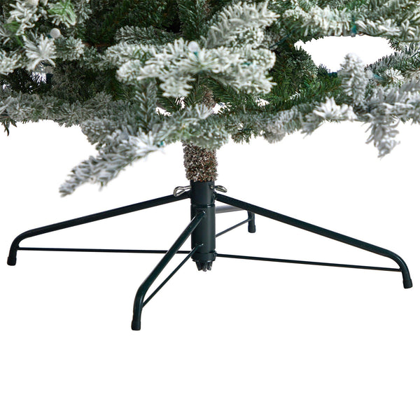 8.5’ Slim Flocked Nova Scotia Spruce Artificial Christmas Tree