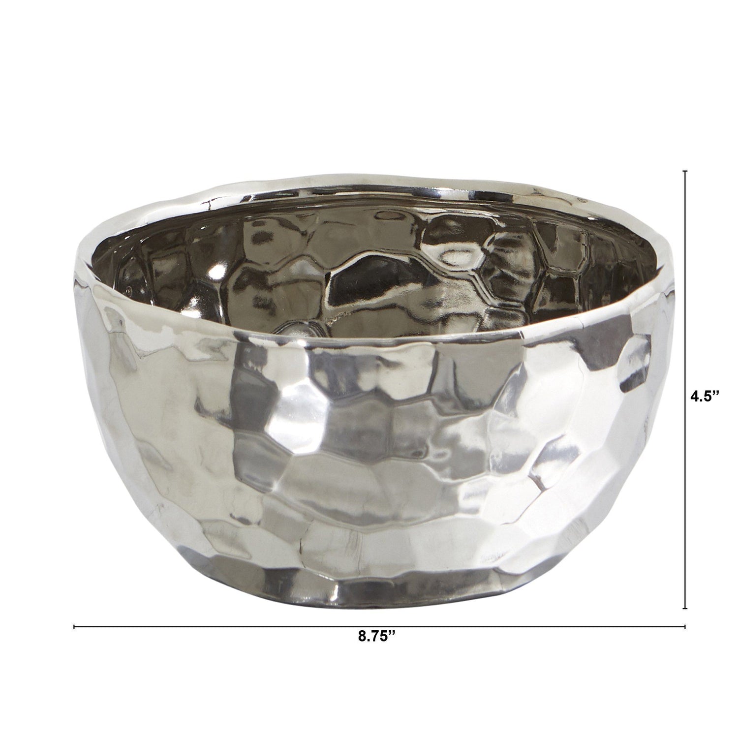 8.75” Designer Silver Bowl