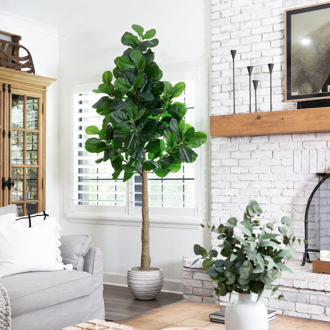 fiddle leaf fig branch artificial 9' Artificial Fiddle Leaf Fig Tree