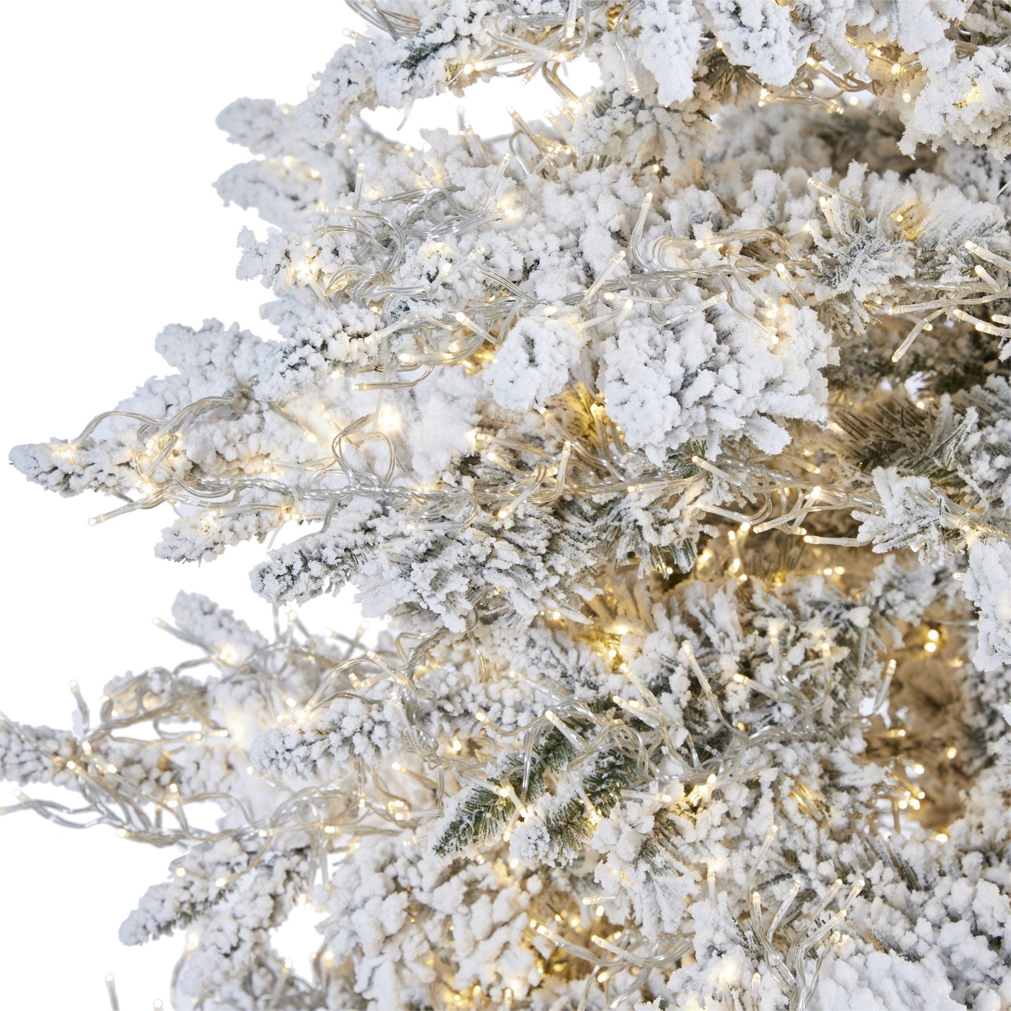 9' Flocked Grand Northern Rocky Fir Artificial Christmas Tree with