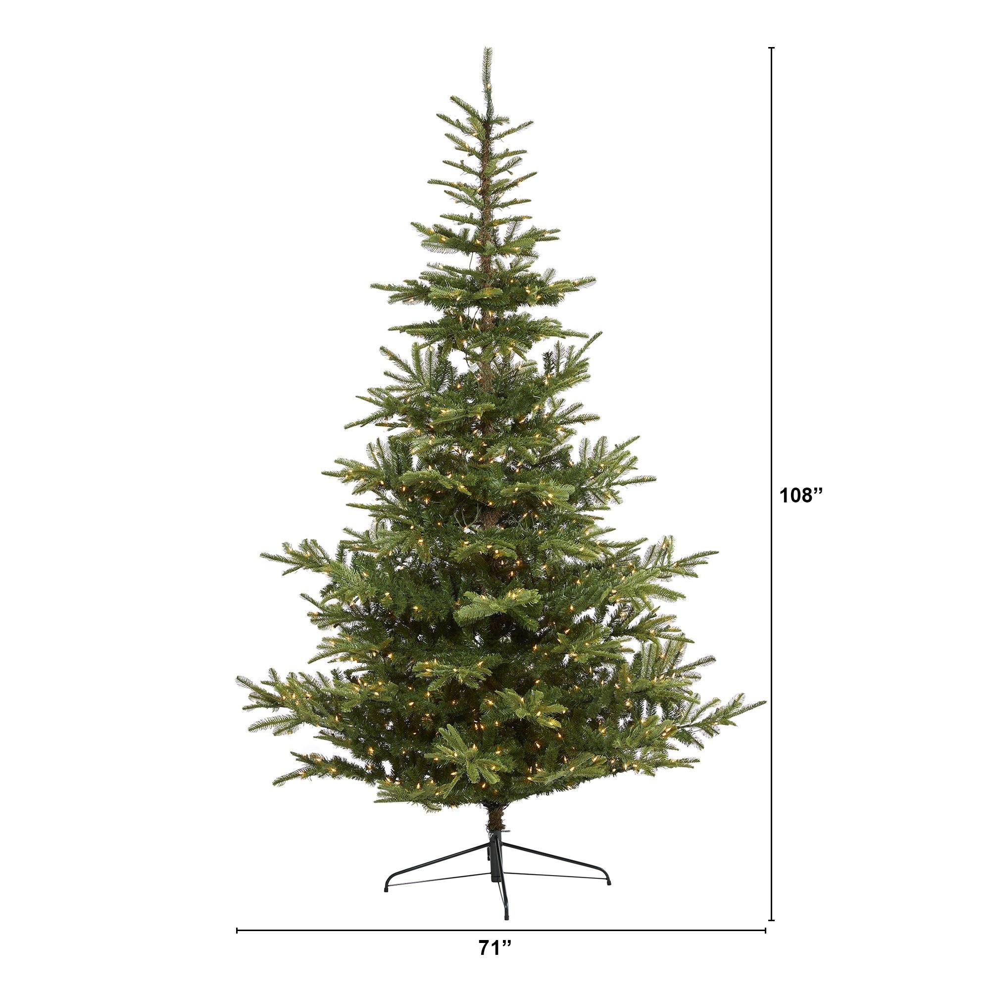9' Layered Washington Spruce Artificial Christmas Tree with 750