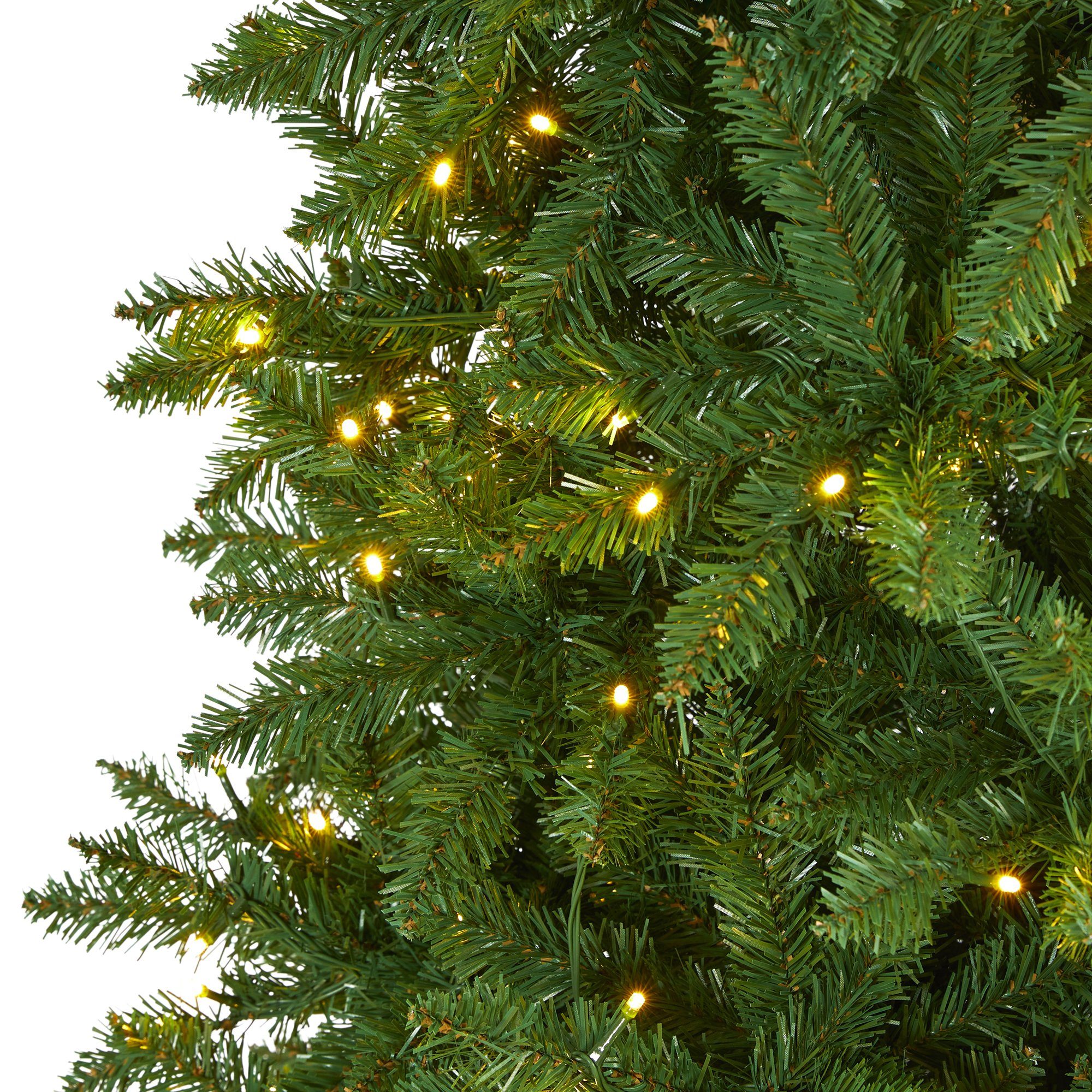 9' Slim Green Mountain Pine Artificial Christmas Tree with 600