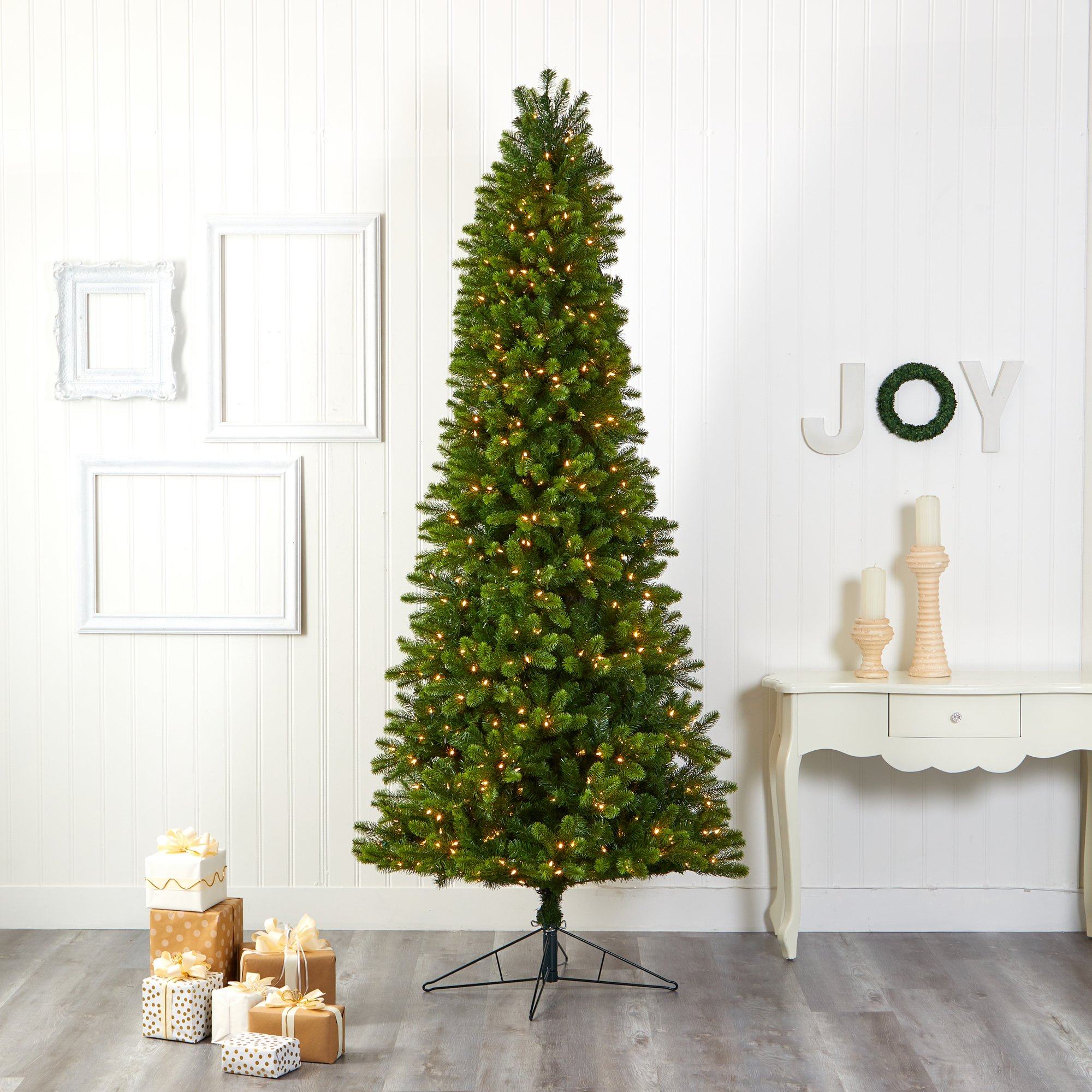 9' Slim Virginia Spruce Artificial Christmas Tree with 750 Warm
