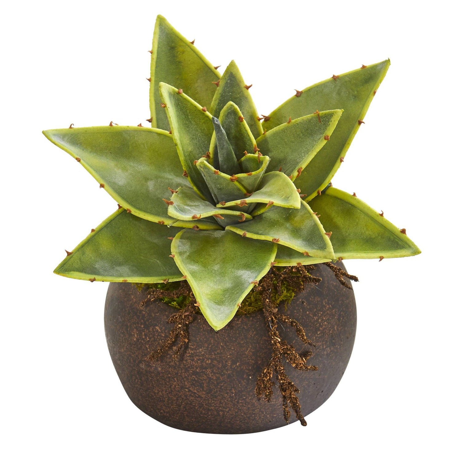 9” Succulent Artificial Plant in Stone Planter