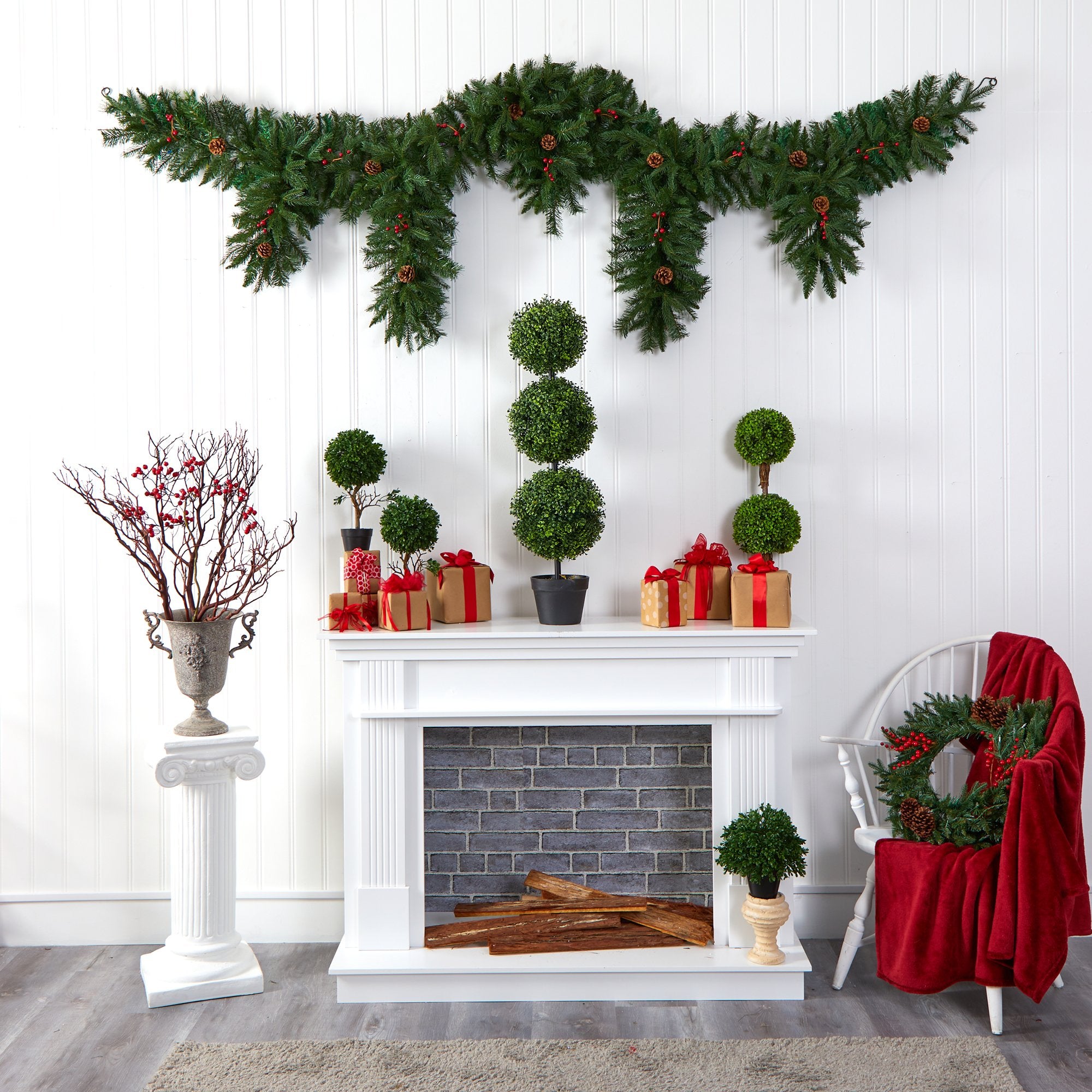 9 x 12 Hanging Icicle Artificial Christmas Garland with 50