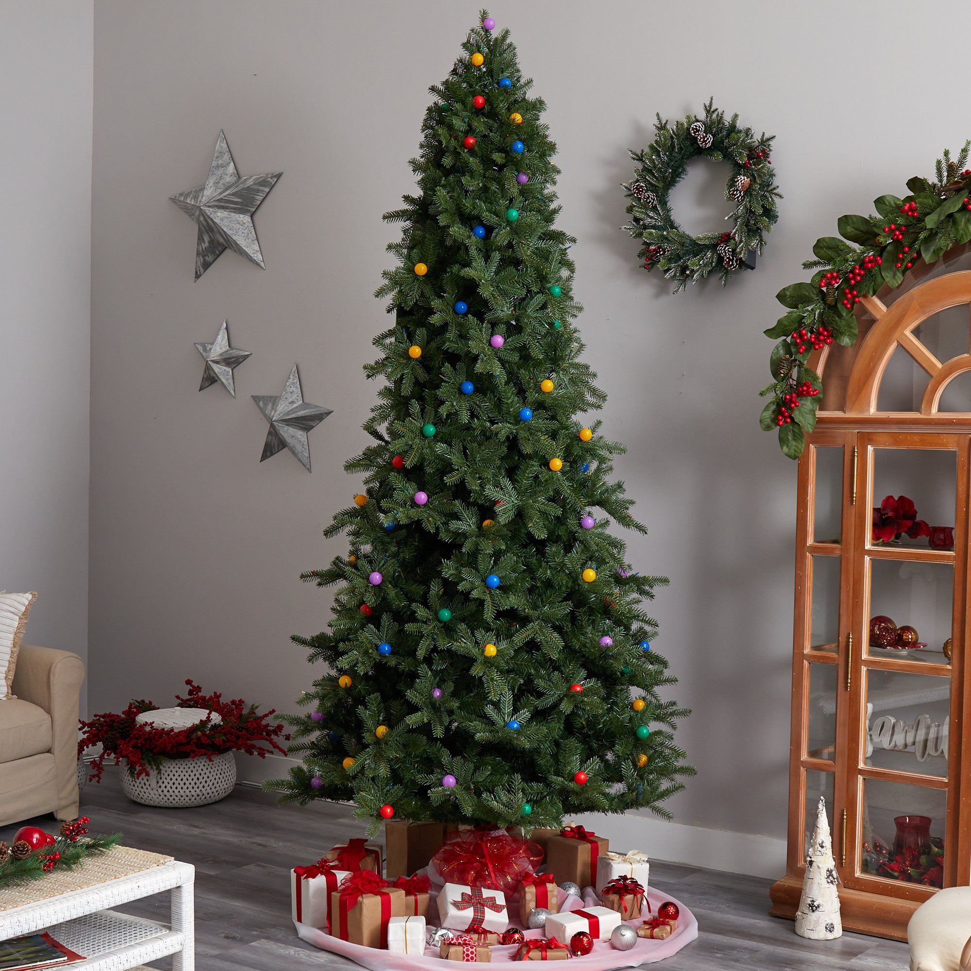 9.5' Montana Mountain Fir Tree with 1150 Multi Color LED Lights