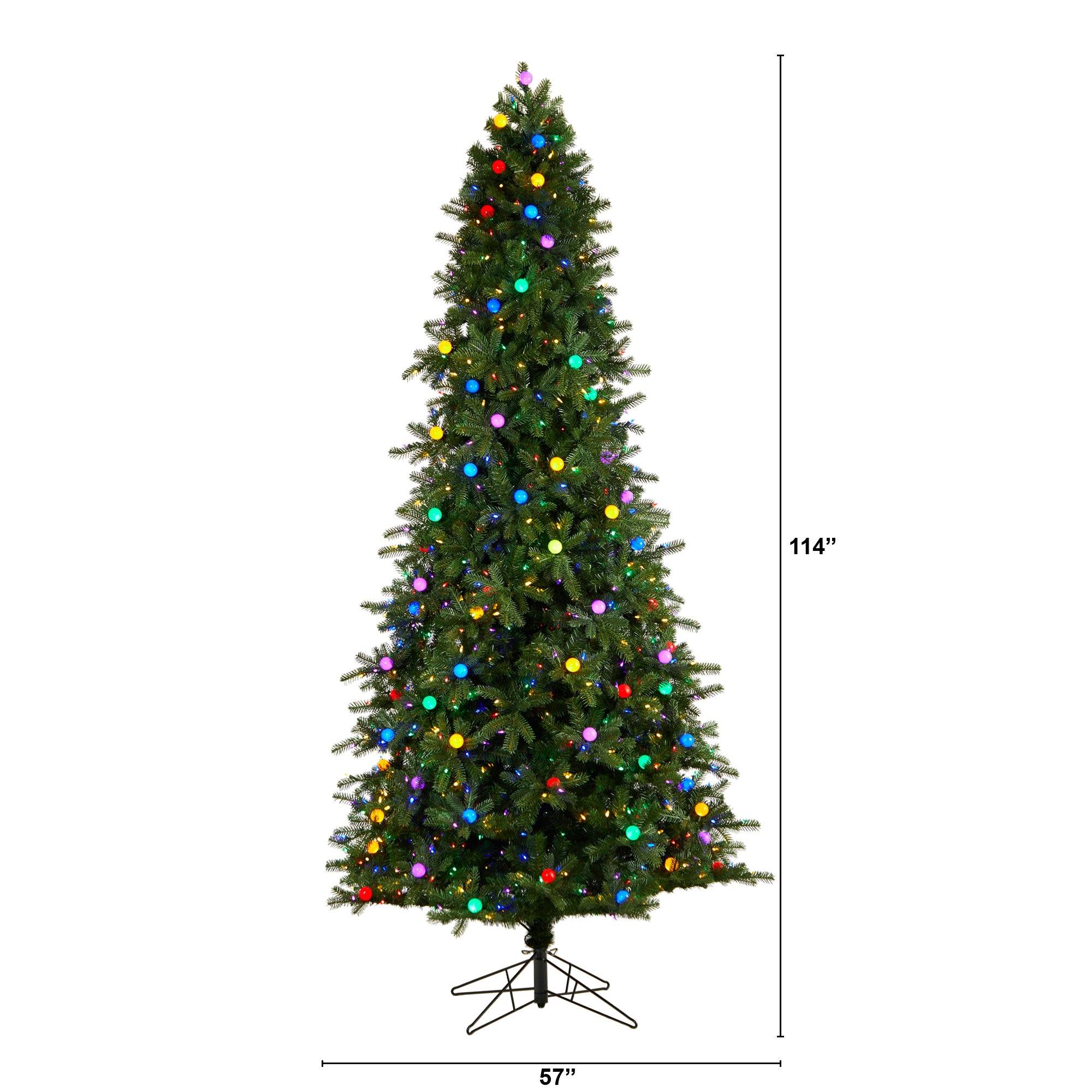 9.5' Montana Mountain Fir Tree with 1150 Multi Color LED Lights