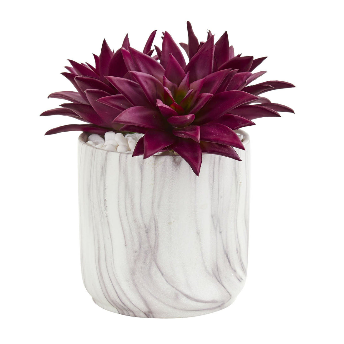 agave purple succulents Agave Succulent Artificial Plant in Marble Finished Vase