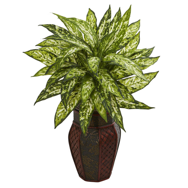 Aglonema Artificial Plant in Decorative Planter