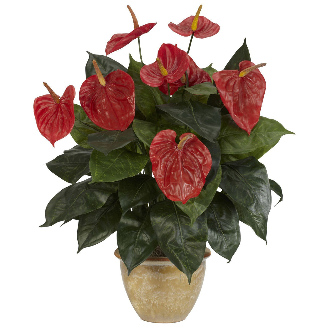 anthurium natural Anthurium w/Ceramic Vase Silk Plant