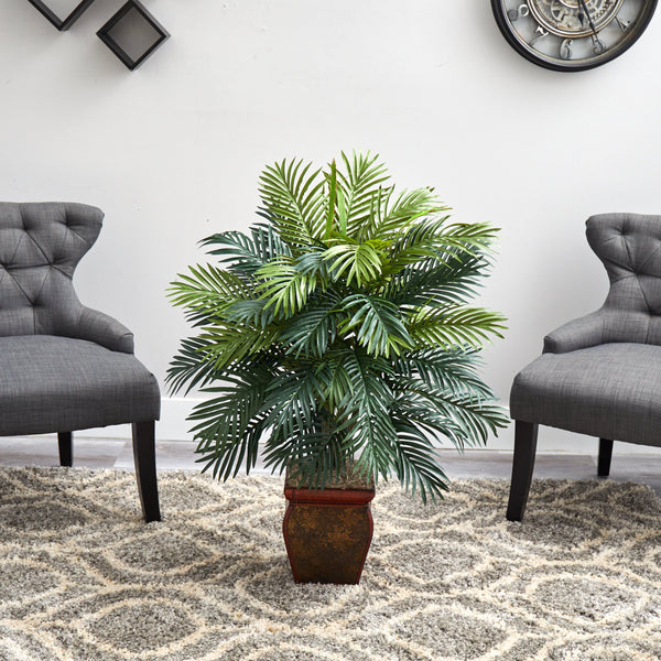 Areca w/Decorative Planter Silk Plant