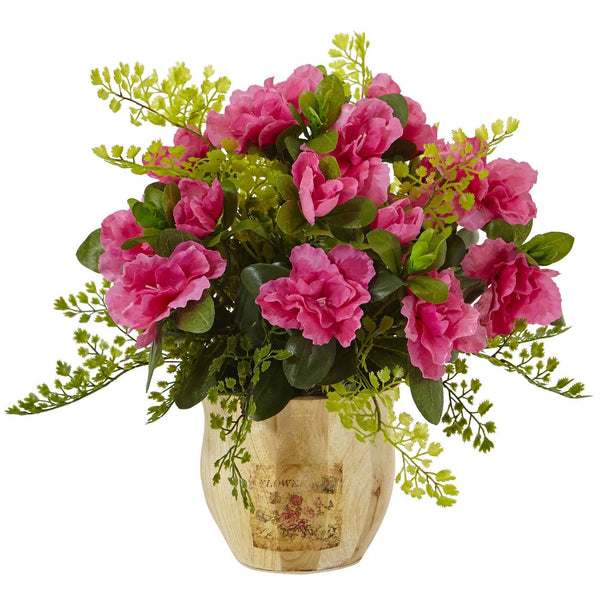 Azalea and Maiden Hair with Planter