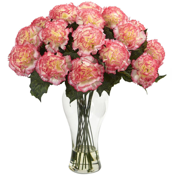 Blooming Carnation Arrangement w/Vase