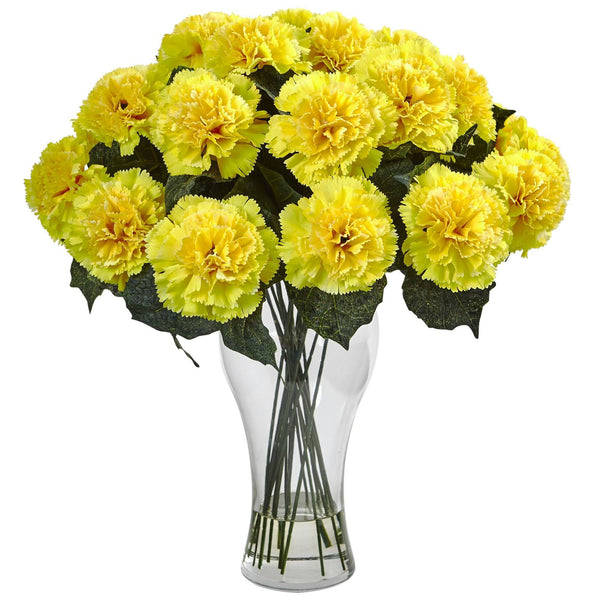 Blooming Carnation Arrangement w/Vase