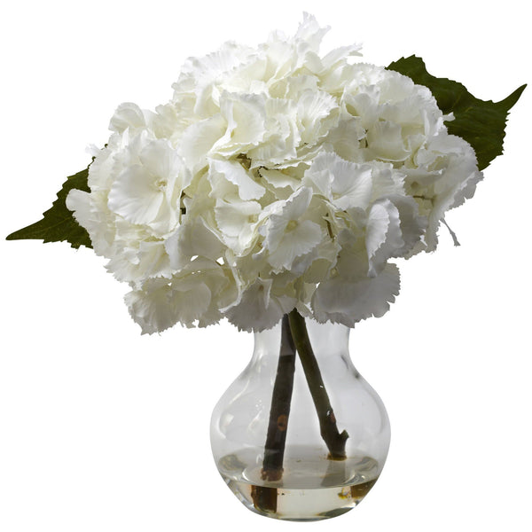 Blooming Hydrangea w/Vase Arrangement
