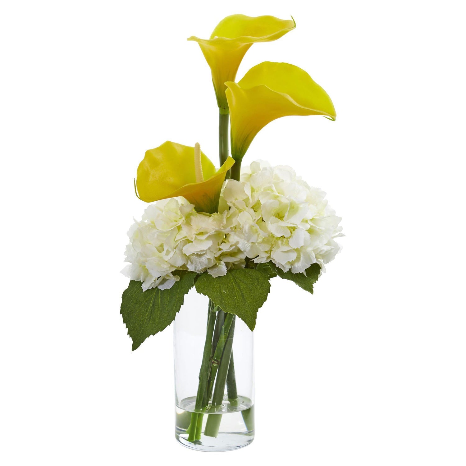 Calla Lily and Hydrangea Artificial Arrangement