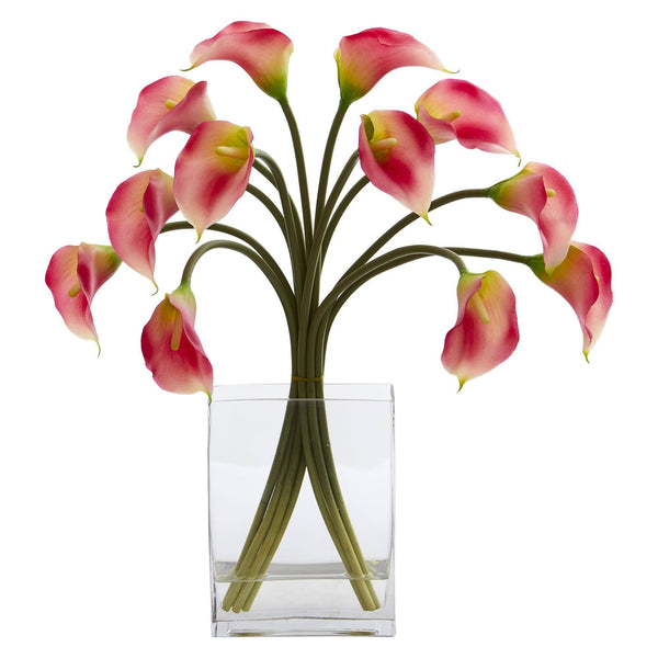 Calla Lily Artificial Arrangement in Vase