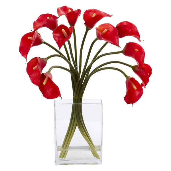 Calla Lily Artificial Arrangement in Vase