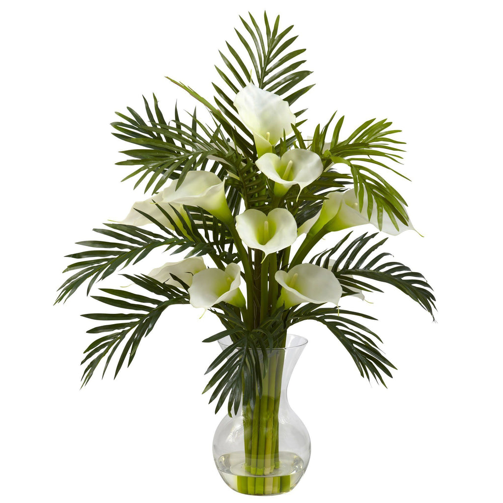 lily palm plant Calla Lily & Palm Combo