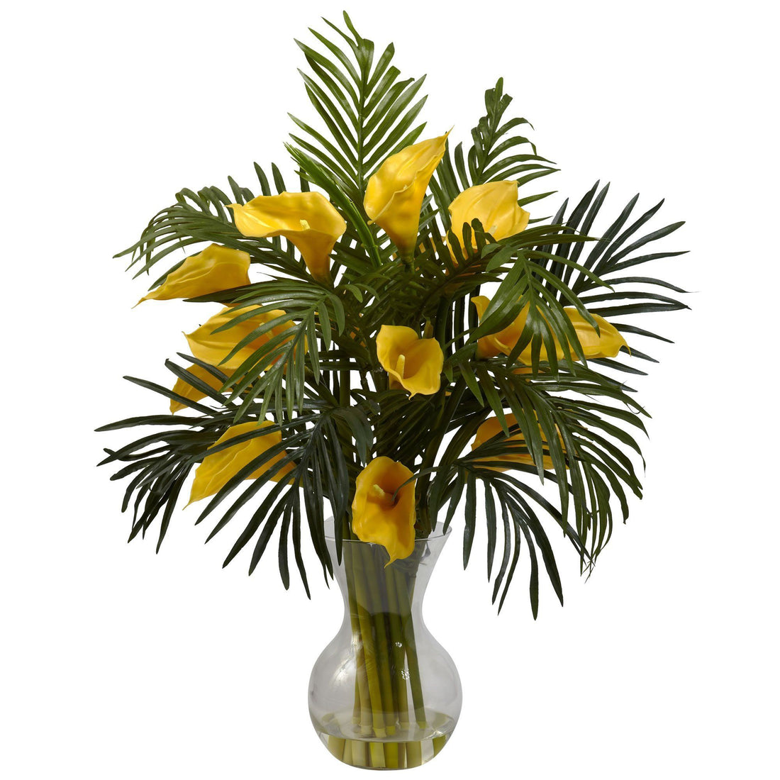 palm lily flower Calla Lily & Palm Combo 1301 Nearly Natural