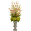 Cherry Blossom & Hydrangeas Artificial Arrangement in Urn