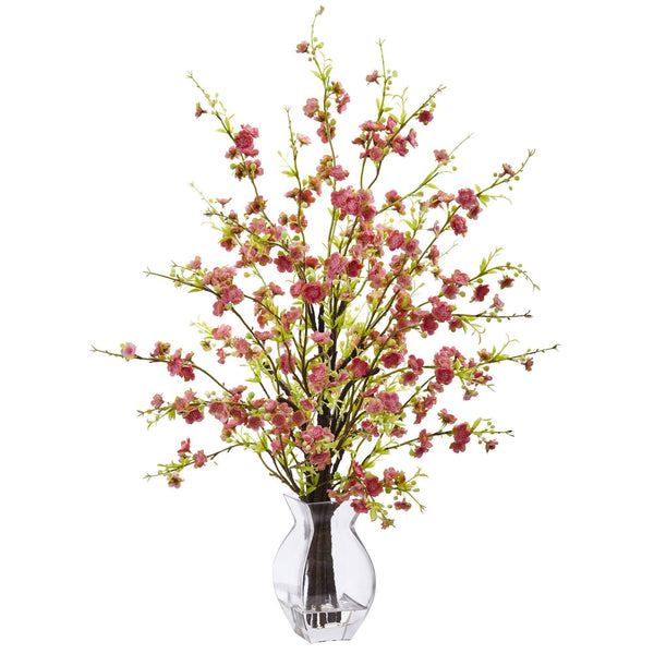 Cherry Blossom in Glass Vase
