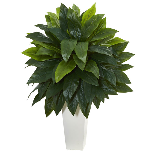 Cordyline Artificial Plant in White Tower Planter