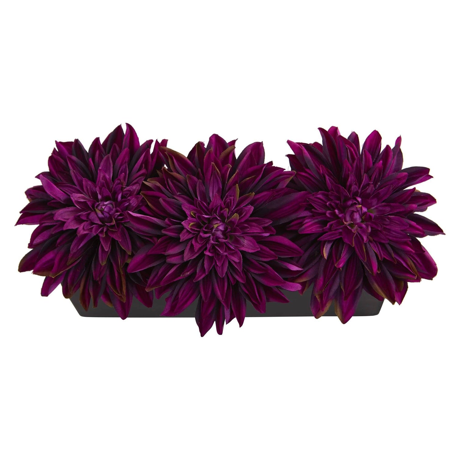 Dolicer Dahlia Artificial Flowers Black Flowers 10 Pack Faux Dahlia Stems  Fake Dahlias Long Stem Silk Flowers Artificial Silk Dahlia Bouquet for