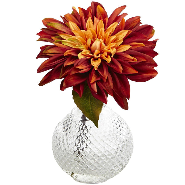 Dahlia w/Decorative Vase (Set of 3)