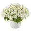 Daisy Artificial Arrangement in Marble Finished Vase