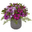 Daisy Bush in Gray Decorative Vase
