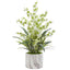 Dancing Lady Orchid Artificial Arrangement in Marble Finished Vase