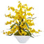 Dancing Lady Orchid Artificial Arrangement in White Vase