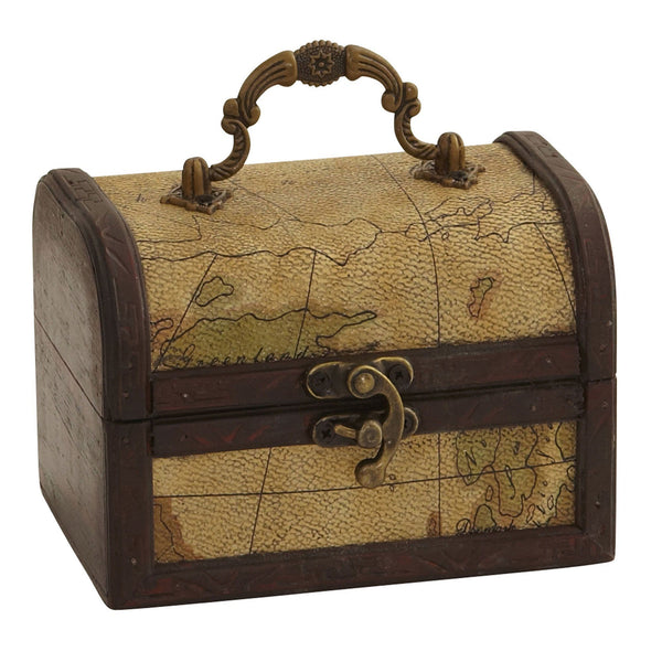 Decorative Chest w/Map (Set of 3)