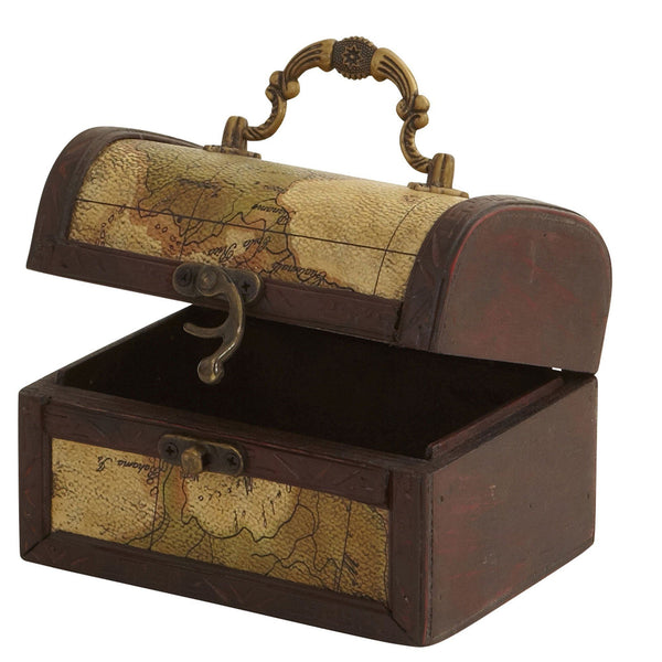 Decorative Chest w/Map (Set of 3)