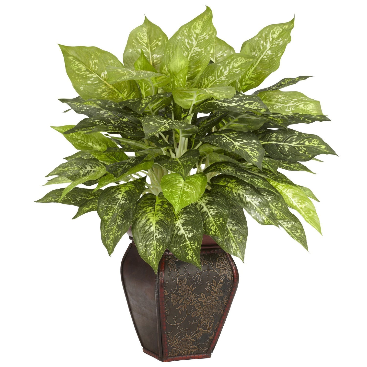Dieffenbachia w/Decorative Vase Silk Plant