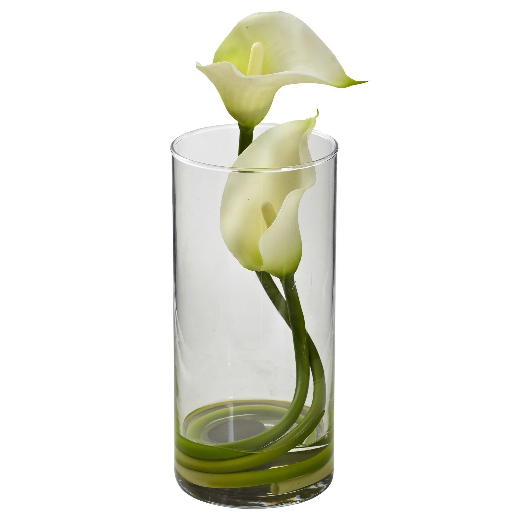 Double Calla Lily w/Cylinder (Set of 2) 1390-S2 Nearly Natural