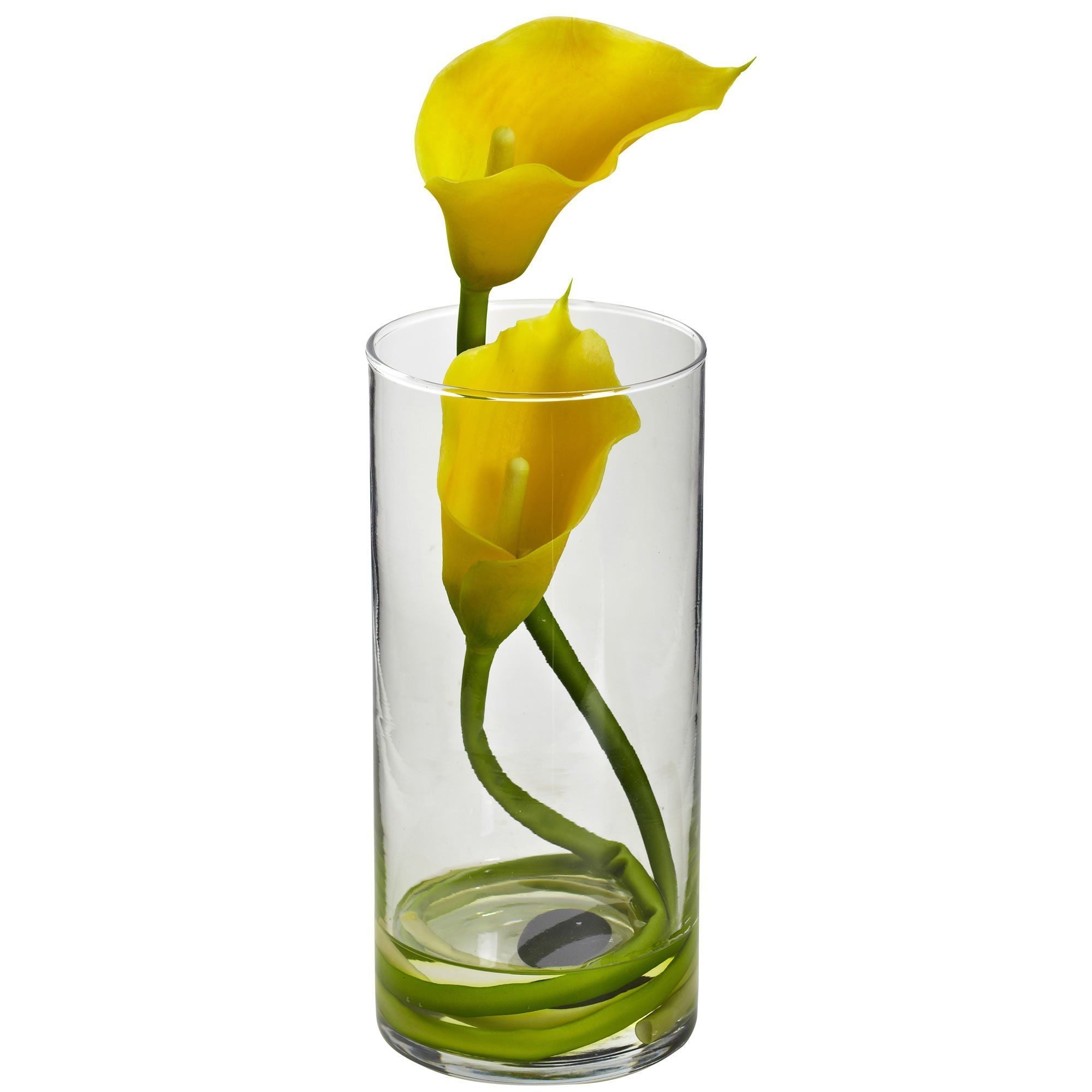 Double Calla Lily w/Cylinder (Set of 2) 1390-S2 Nearly Natural