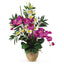 Double Phal/Dendrobium Silk Flower Arrangement