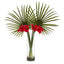 Fan Palm and Calla Lily Artificial Arrangement