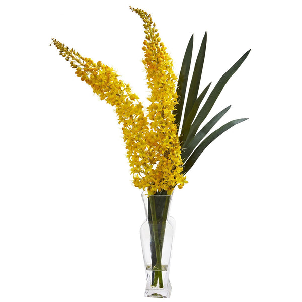 Fox Tail Artificial Arrangement in Glass Vase