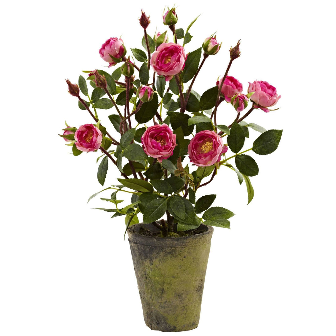 artificial rose plant in pot French Rose Garden
